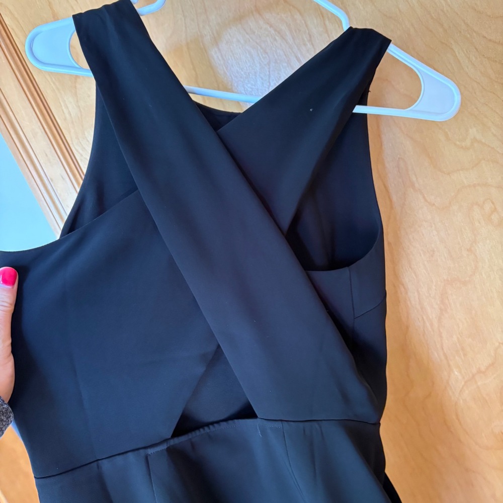 LOFT Sheath Dress Womens 2 Black Cross Back Cutout Sleeveless Side Zip 27532188 - Picture 5 of 11